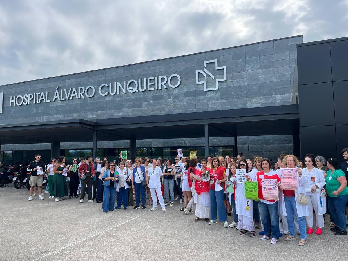 Protesta ante el Cunqueiro.