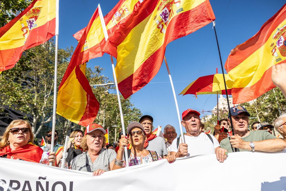 Manifestación por el 12-O en Barcelona