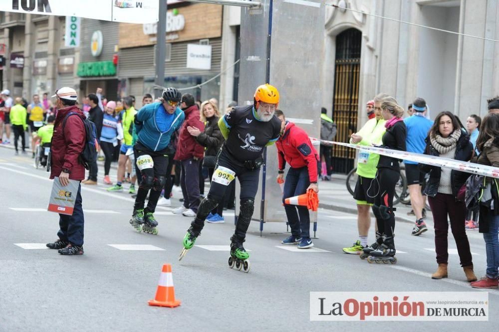 Murcia Maratón. Patinadores en carrera