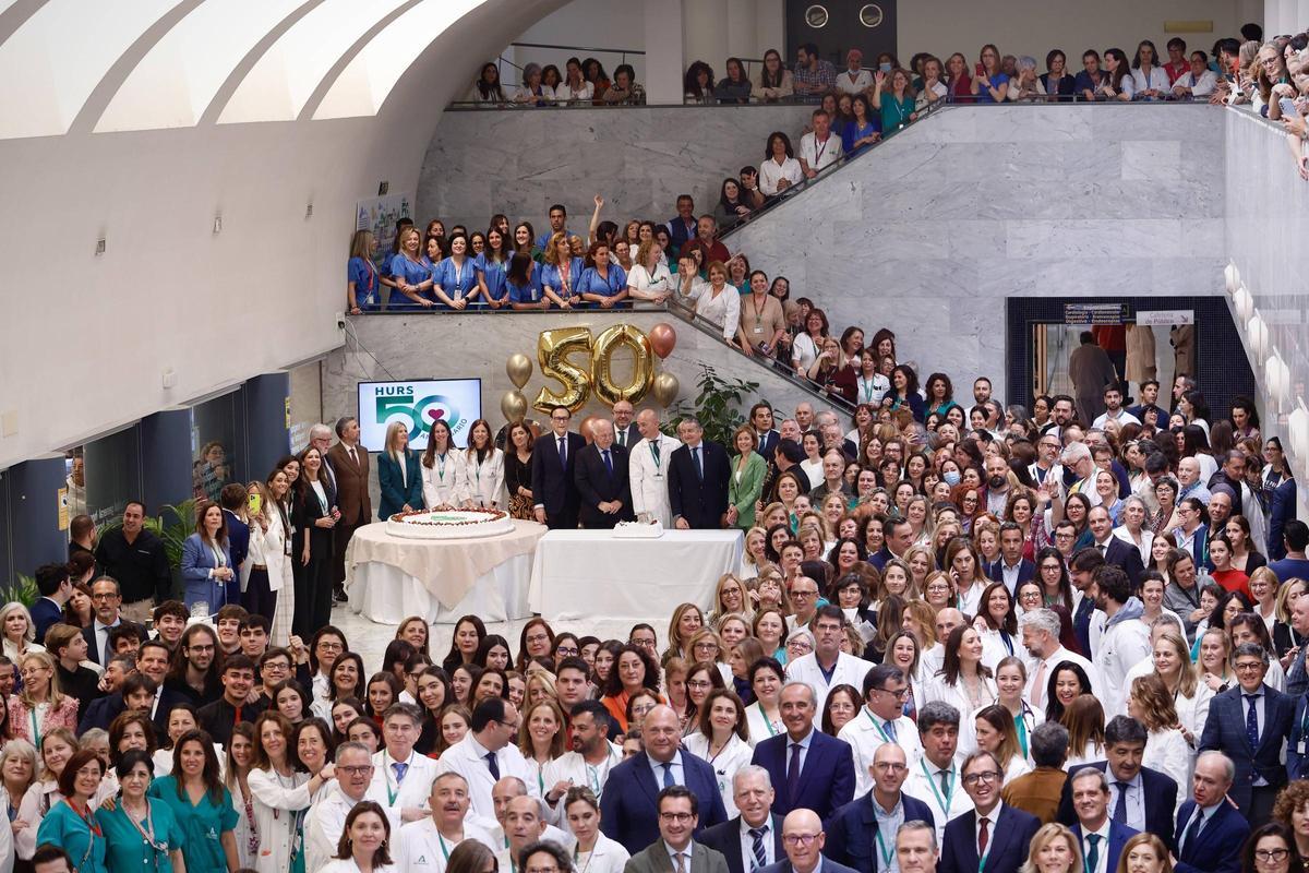 Uno de los actos organizados por el hospital Reina Sofía para celebrar su 50 aniversario.