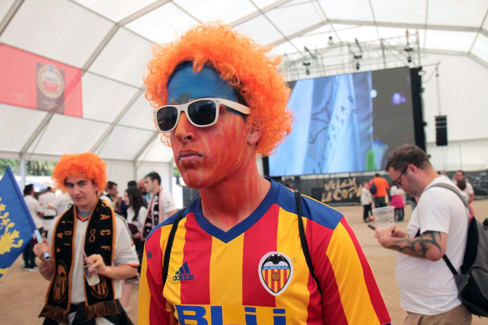 Fan zone del Valencia CF en el viejo cauce del río