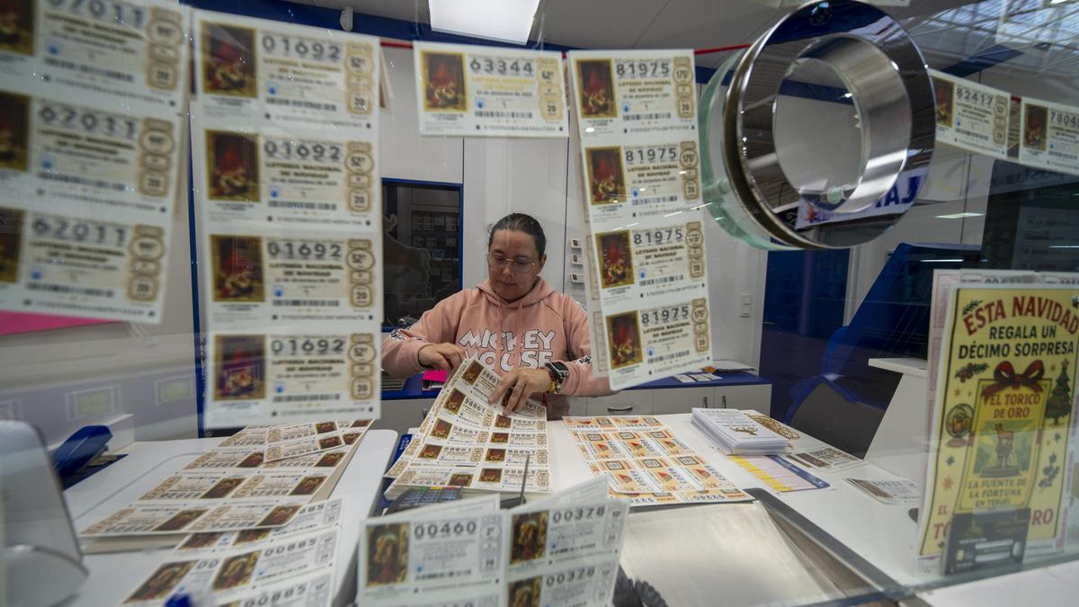 Una administración de Lotería de Teruel el pasado sábado