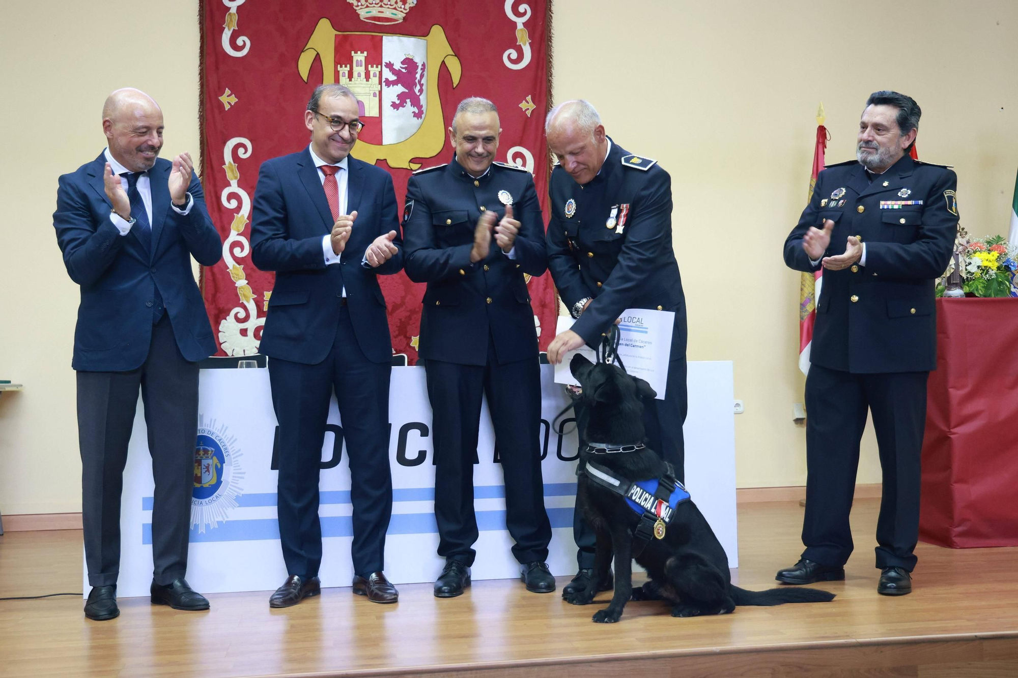 Acto institucional de la Policía Local de Cáceres por la festividad de la Virgen del Carmen