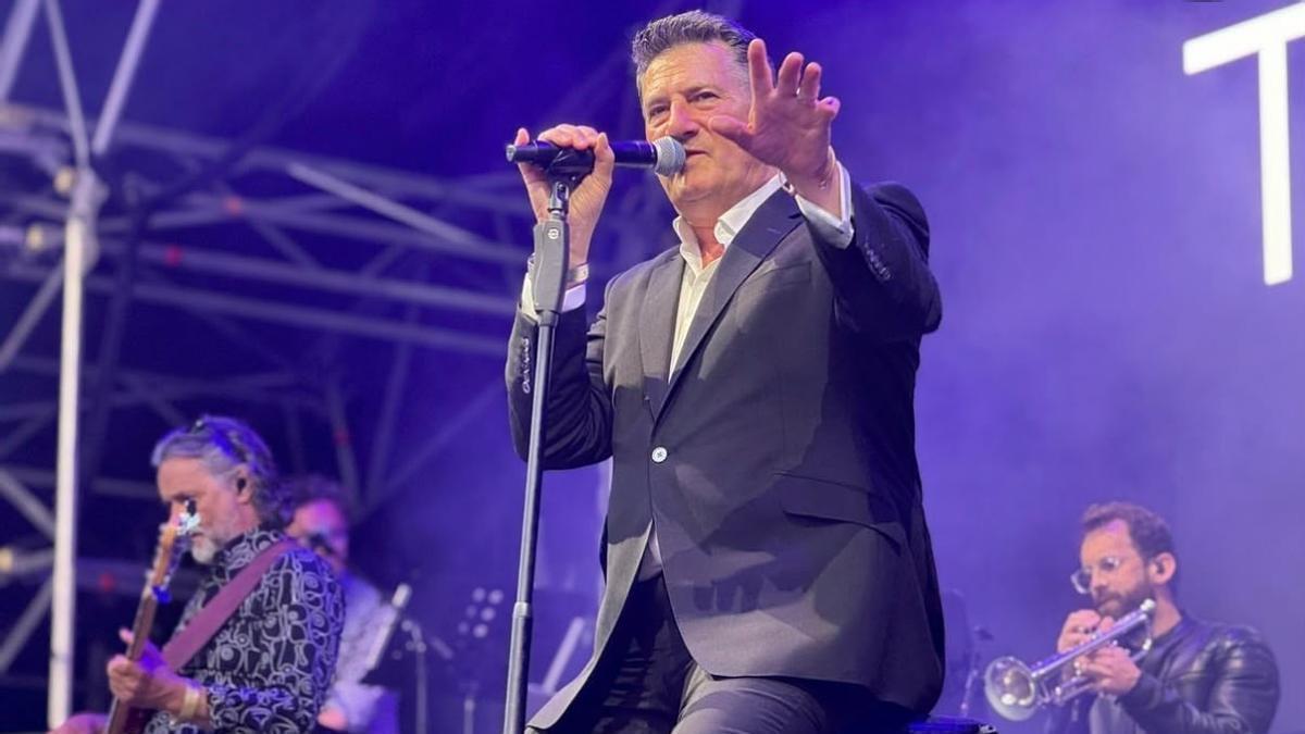 Tony Hadley, en uno de sus conciertos