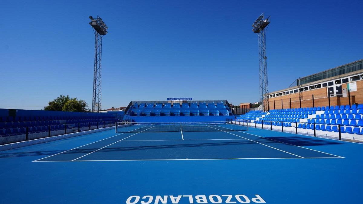 Pistas de tenis, listas para el Open de Pozoblanco.