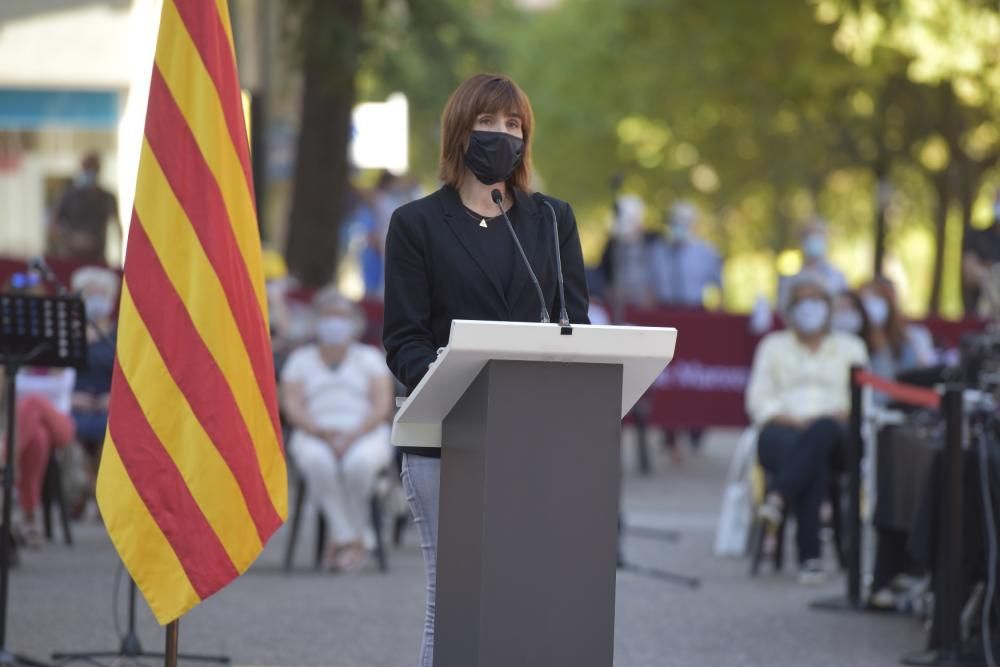 L'acte de la Diada 2020 a Manresa, en fotos