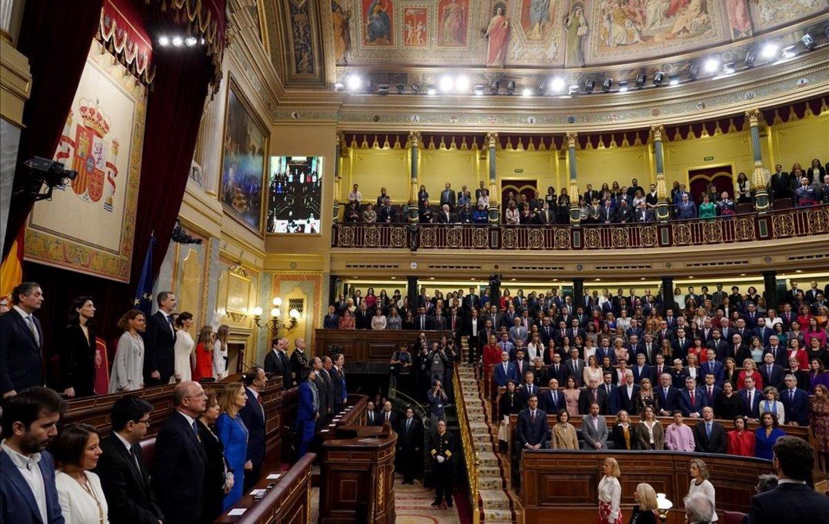 Sesión de apertura de la XIV legislatura en el Congreso, el pasado lunes.