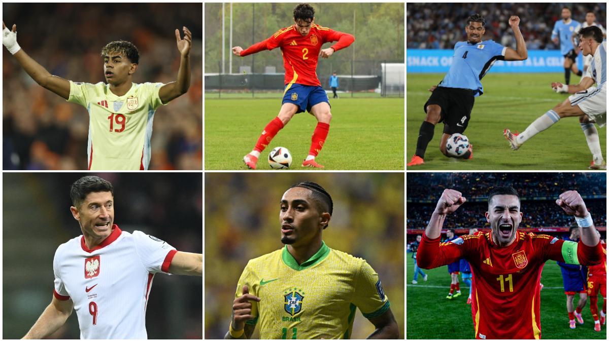 Lamine Yamal, Héctor Fort, Araujo, Lewandowski, Raphinha y Ferran Torres