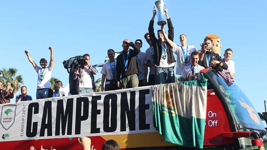 El Unicaja fue campeón en 2017, su primera y única participación, y lo celebró a lo grande.