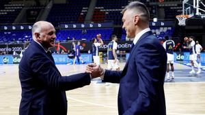 Pablo Laso, junto a Sarunas Jasikevicius en una imagen de archivo