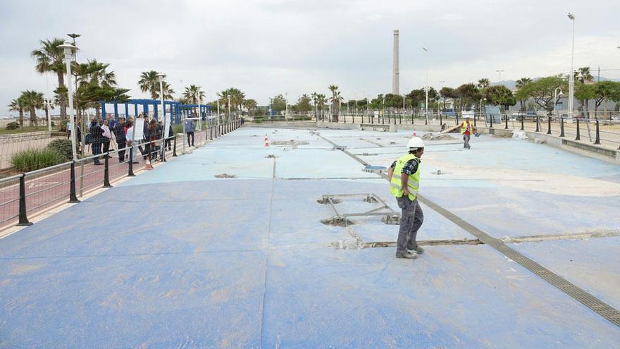 Imagen de las obras del nuevo parque de agua.