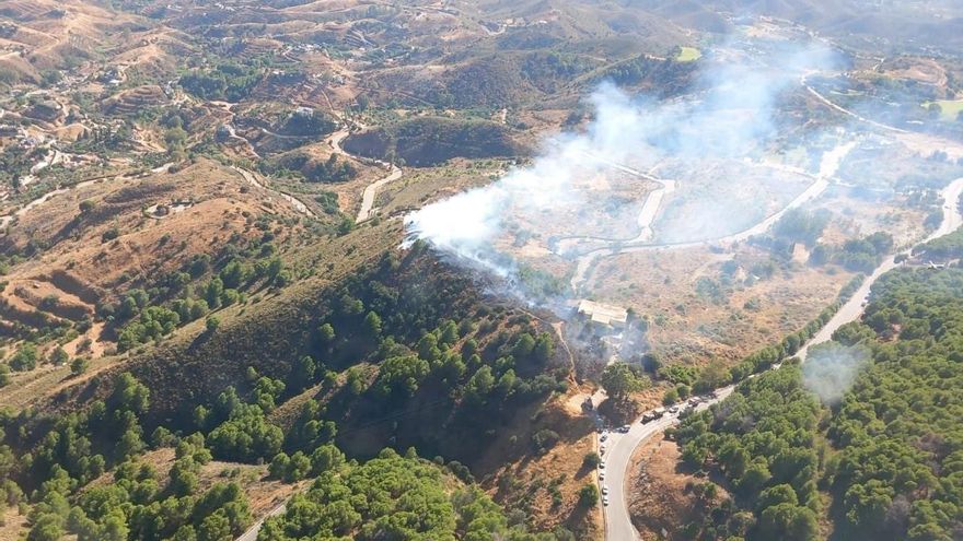 Estabilizado el incendio forestal declarado en Mijas