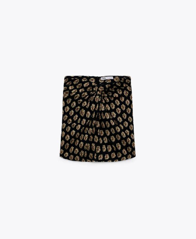 Minifalda estampada de Zara