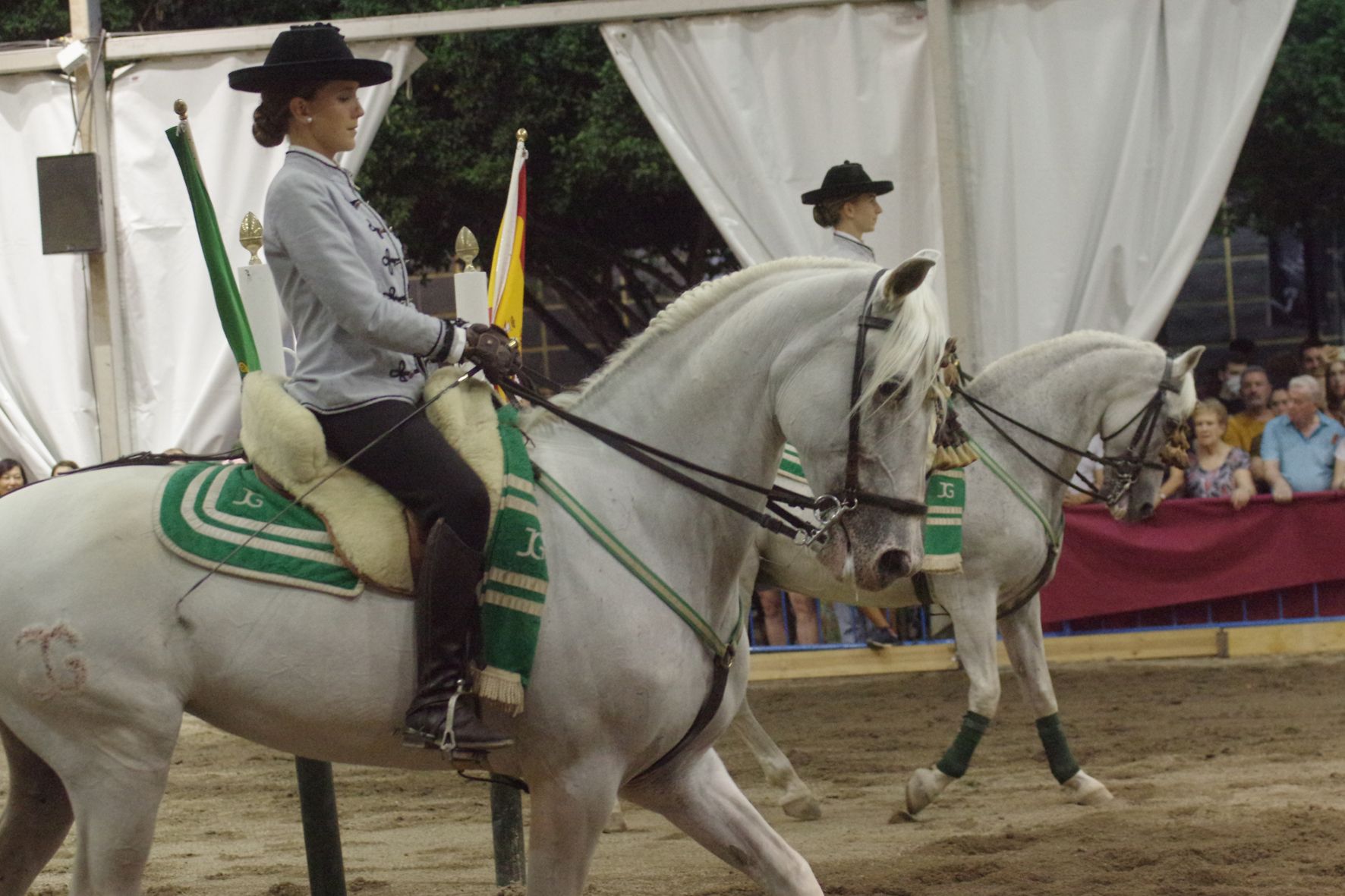 Exhibición ecuestre en el Real de la Feria de Málaga 2022