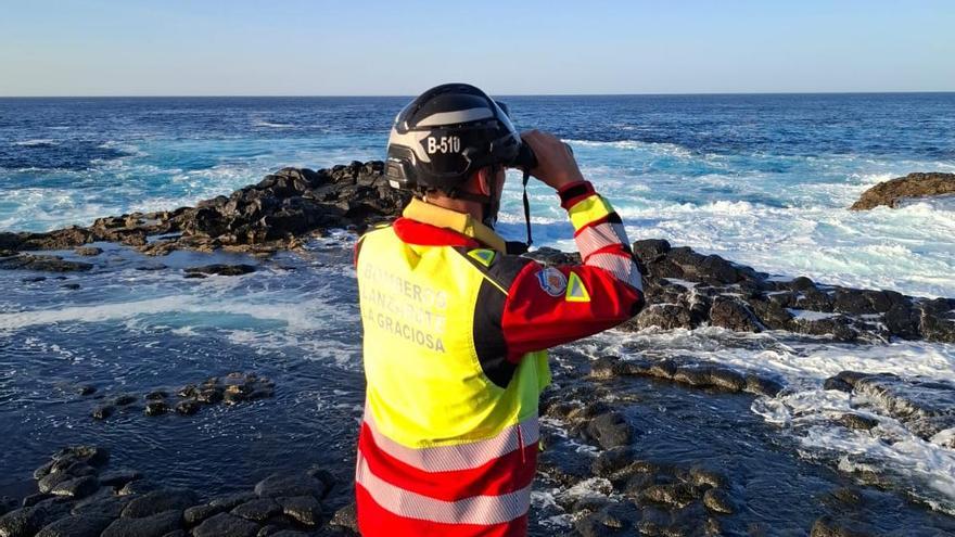 Los servicios de emergencias durante el dispositivo de búsqueda del italiano desaparecido.