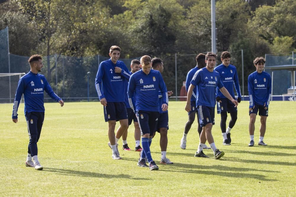 Entrenamiento del Oviedo tras el derbi