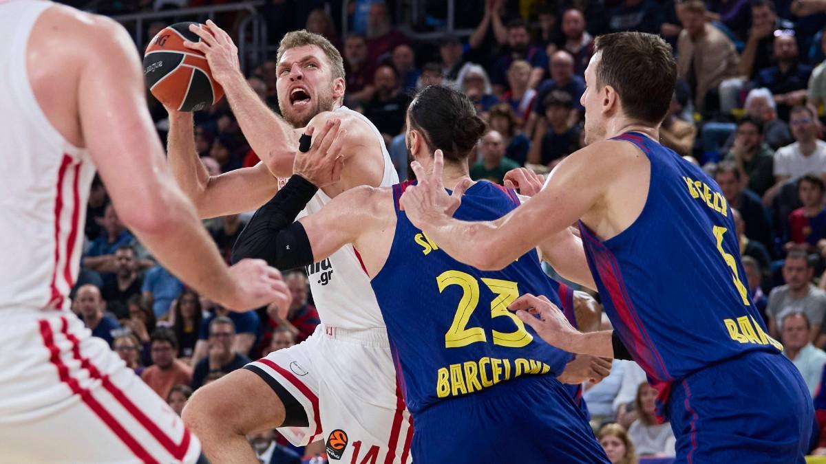 Sasha Vezenkov, en un partido de Euroliga ante el Barça
