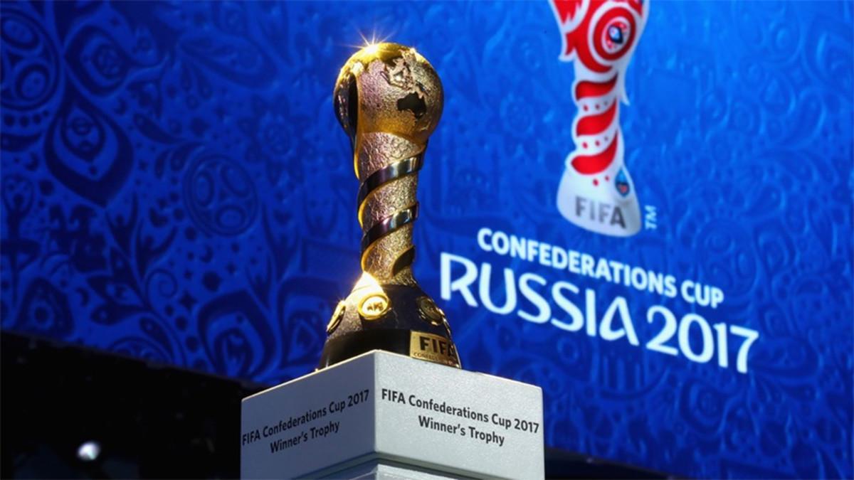 El trofeo de la Copa Confederaciones 2017