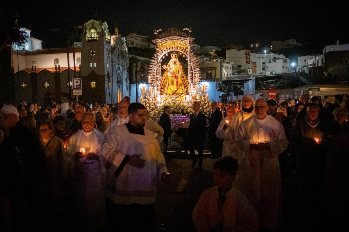 Procesión de las candelas celebrado el pasado 2 de febrero con motivo del día de la Patrona de Canarias.