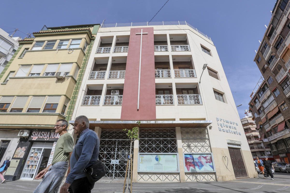 La Primera Iglesia Evangélica Bautista de Alicante, en la plaza de Pío XII.