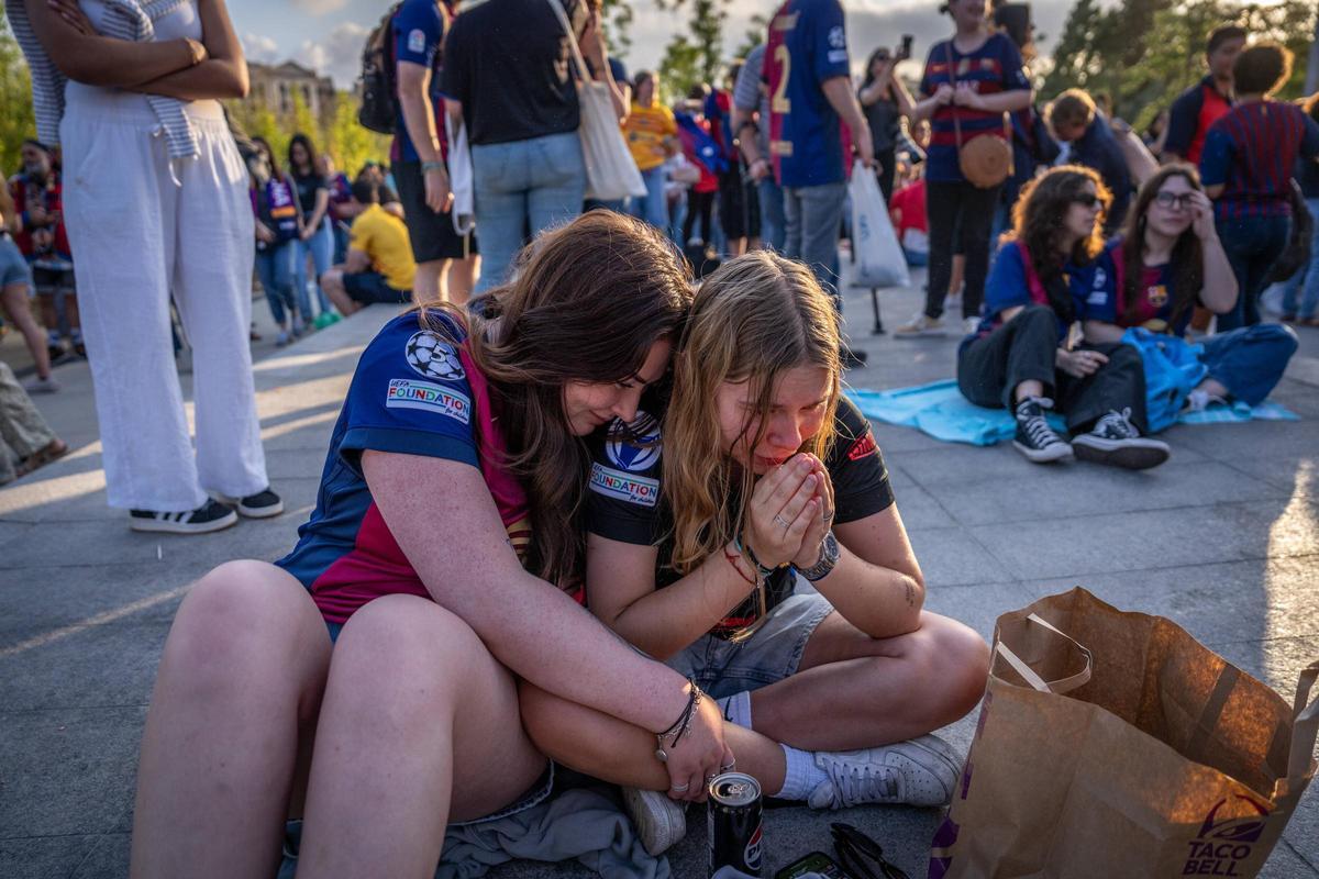Ambiente en Barcelona por la  final de la Champions femenina Barça-Arsenal