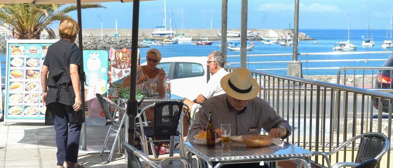 Una terraza en Arguineguín.