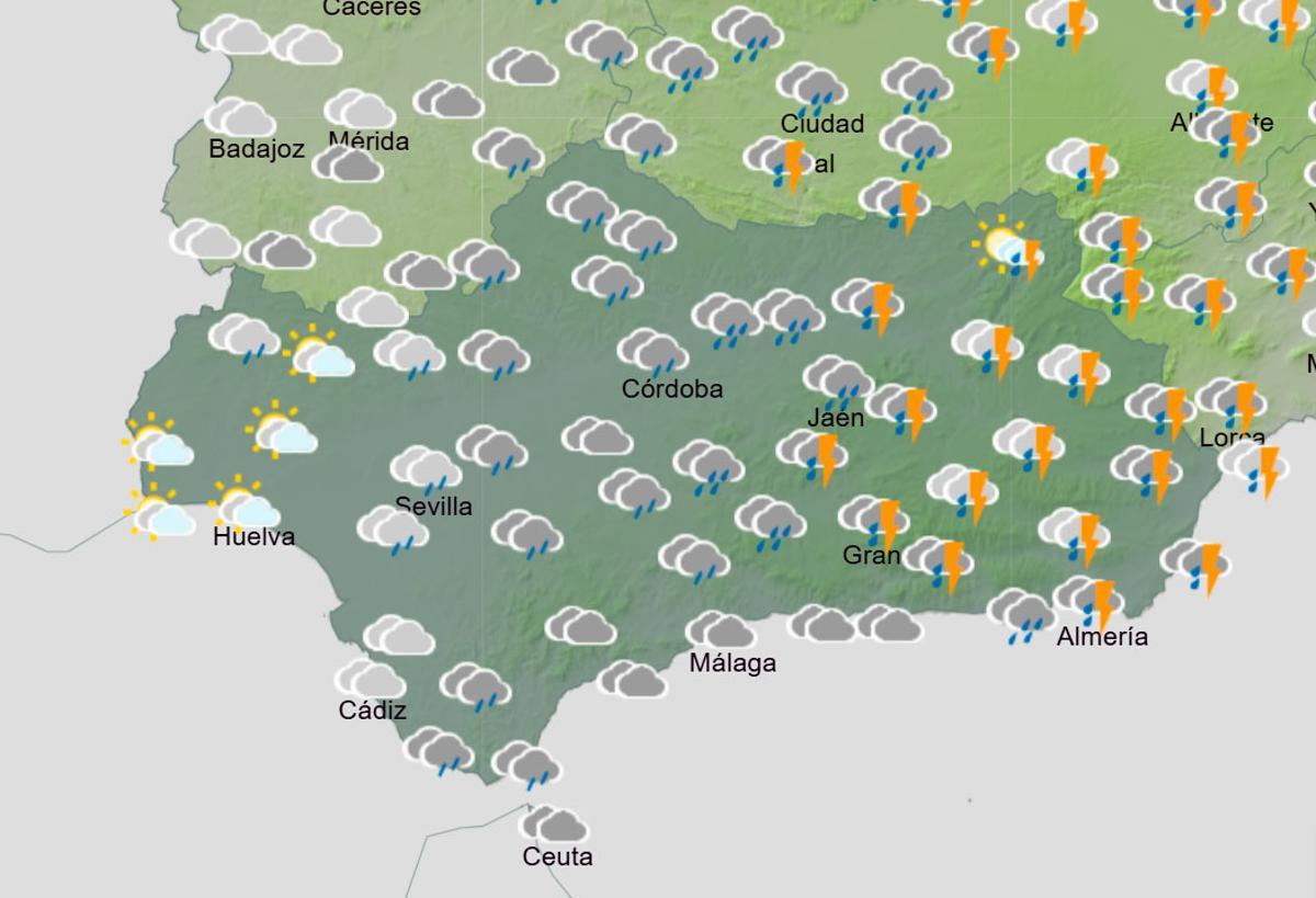 Previsión de Aemet para el martes.