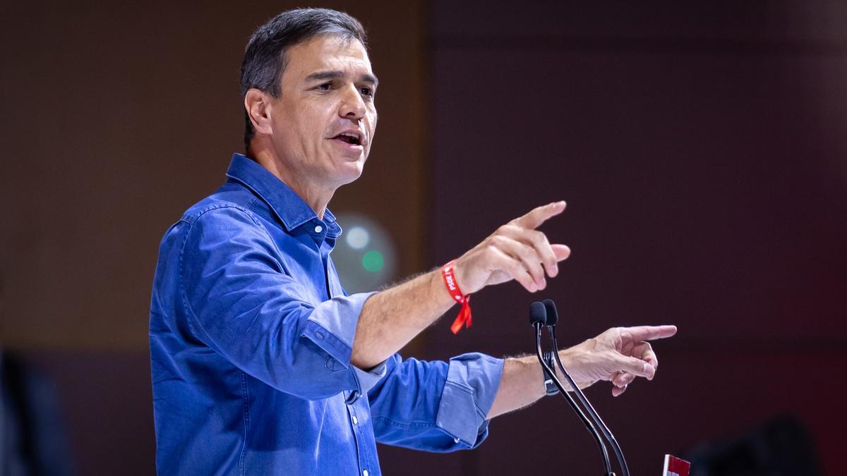 El presidente del Gobierno de España y candidato del PSOE, Pedro Sánchez.