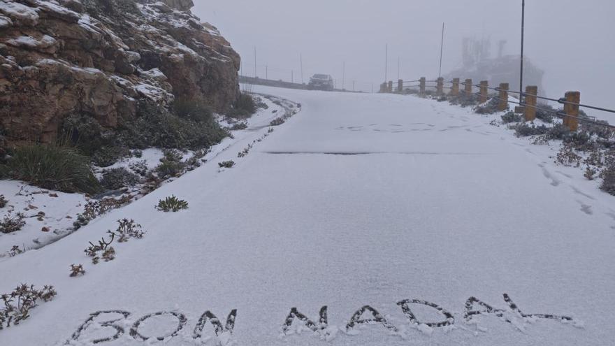 Nieve en el Puig Major el pasado mes de diciembre