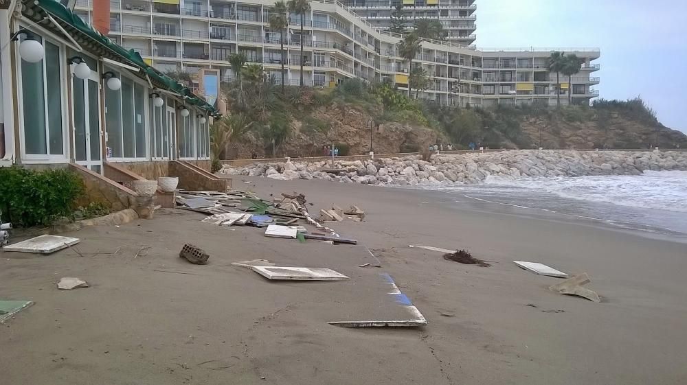 Daños en La Carihuela (Torremolinos)