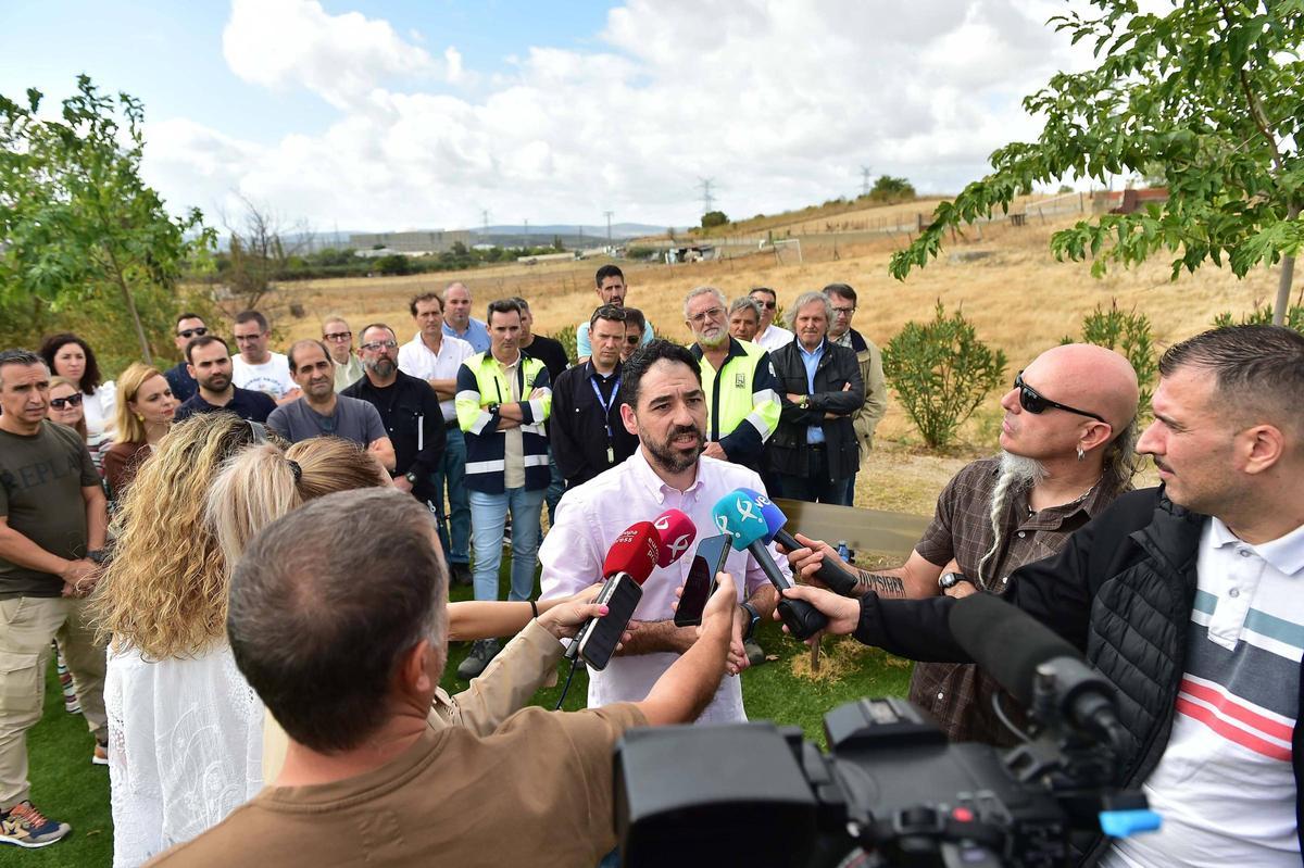 Borja Romero, presidente del comité de empresa de la central, atiende a los medios en octubre pasado.