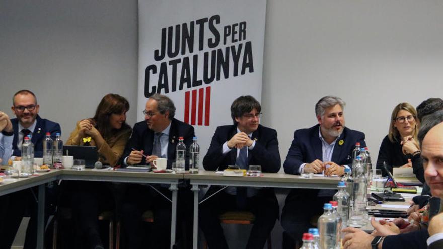 Líders de JxCat en una reunió a Brussel·les