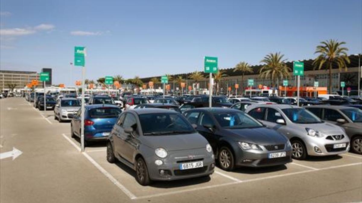 Coches de alquiler en el aeropuerto de El Prat.