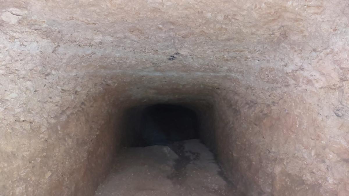 El túnel subterráneo encontrado en el casco urbano de Villena.