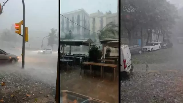 Una brutal granizada golpea Tarragona y deja imágenes impactantes