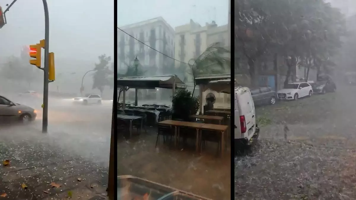 Una brutal granizada golpea Tarragona y deja imágenes impactantes