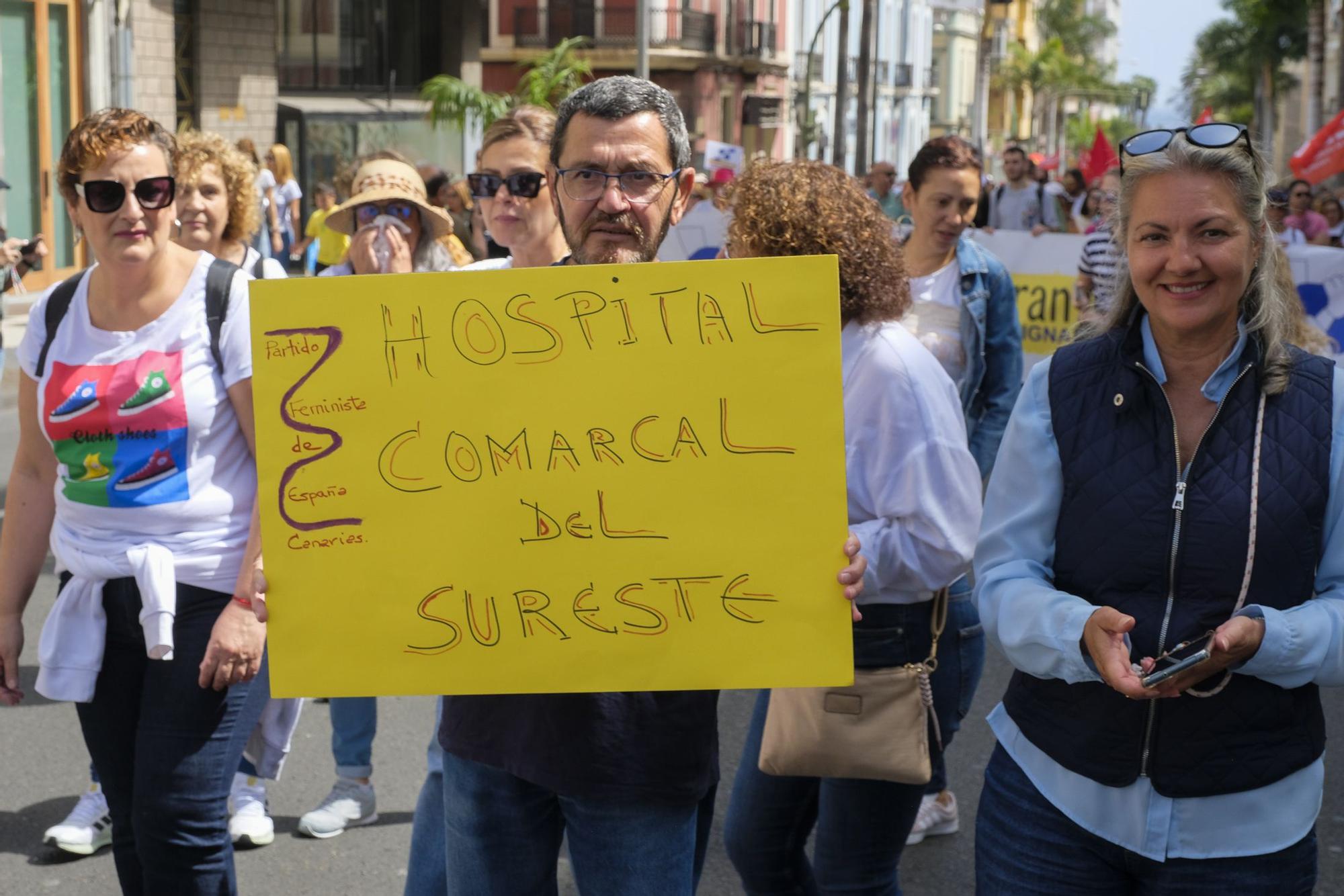 Manifestación en Gran Canaria en defensa de la sanidad pública
