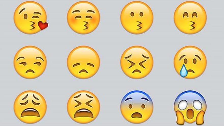 Algunos emoticonos de WhatsApp.