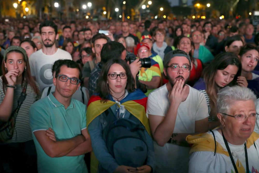 Decepción en los rostros de los independentistas