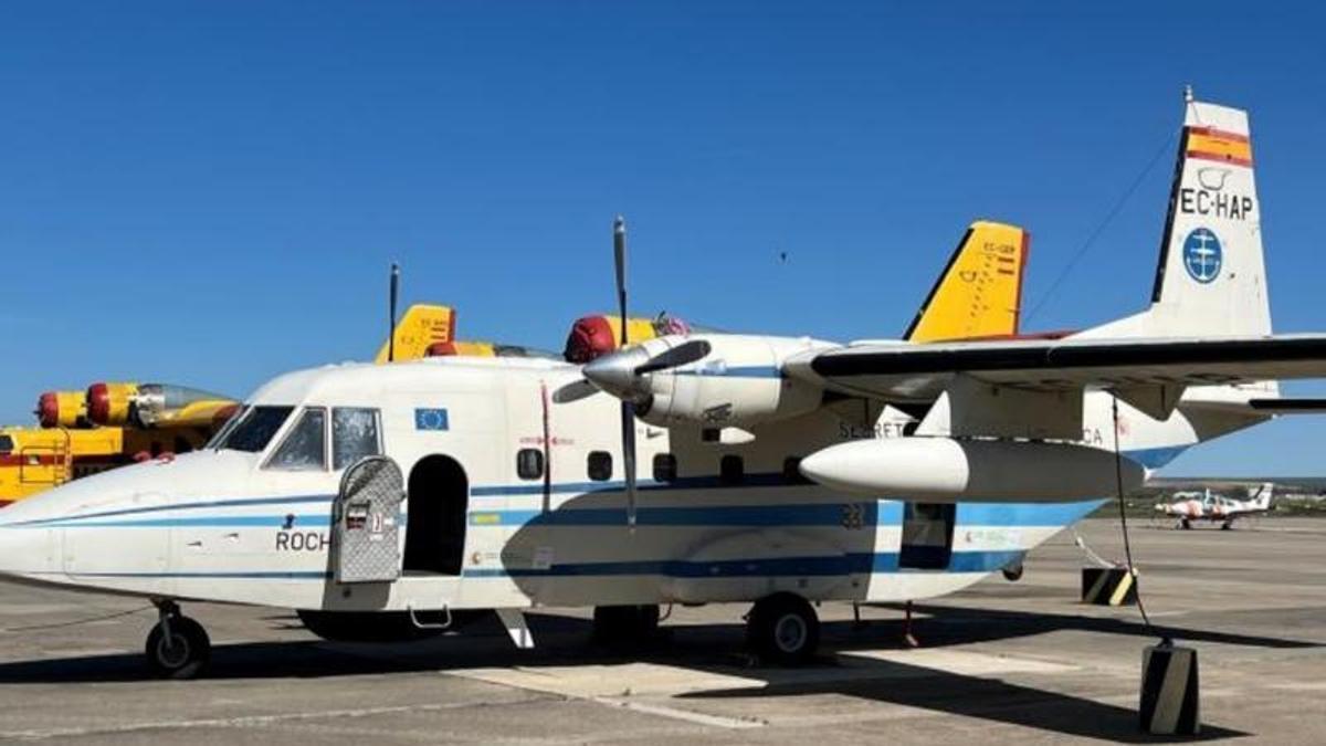 Estado actual del avión Roche, de Pesca, situado en Salamanca