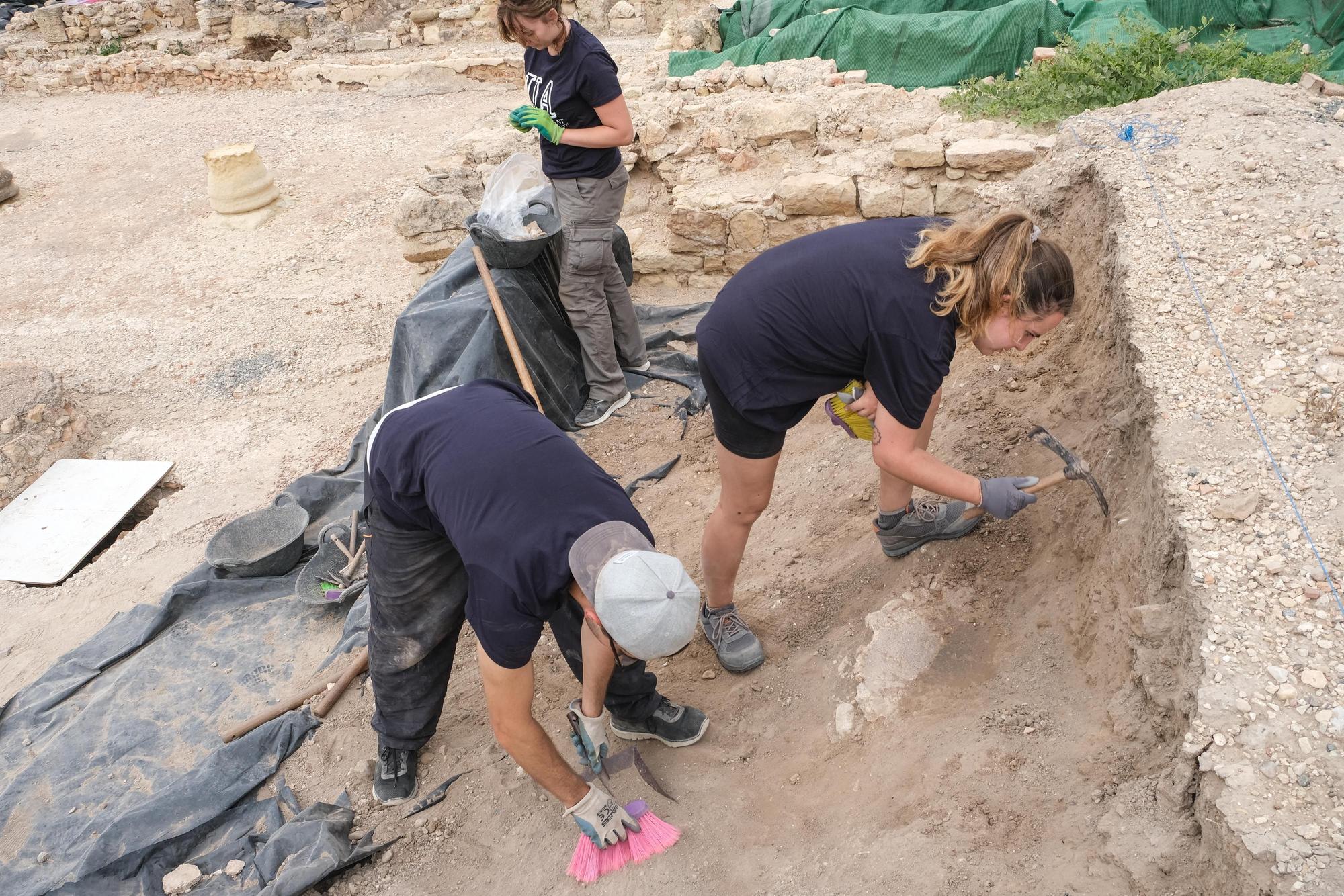 Excavaciones en la zona en la que se busca el acueducto.