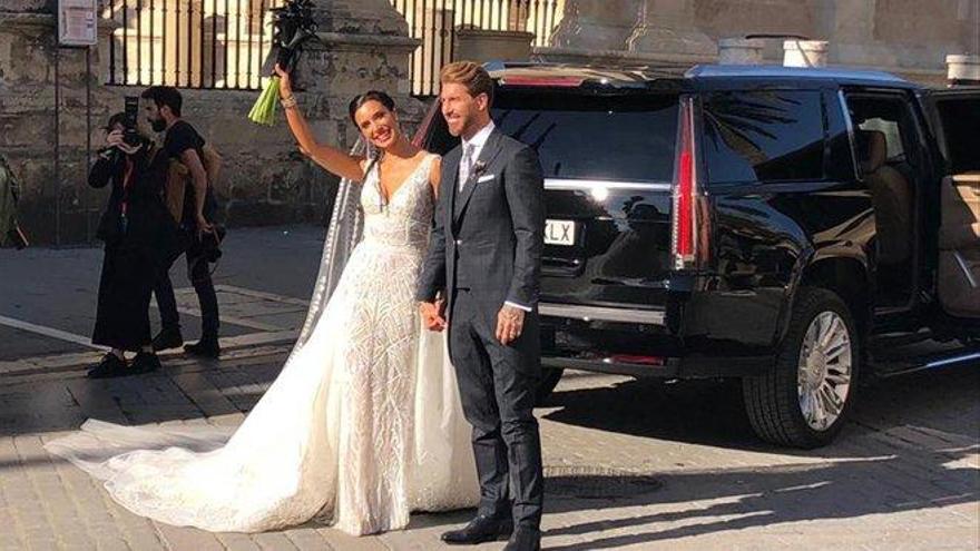 El fútbol se impone al heavy en la boda de Sergio Ramos y Pilar Rubio