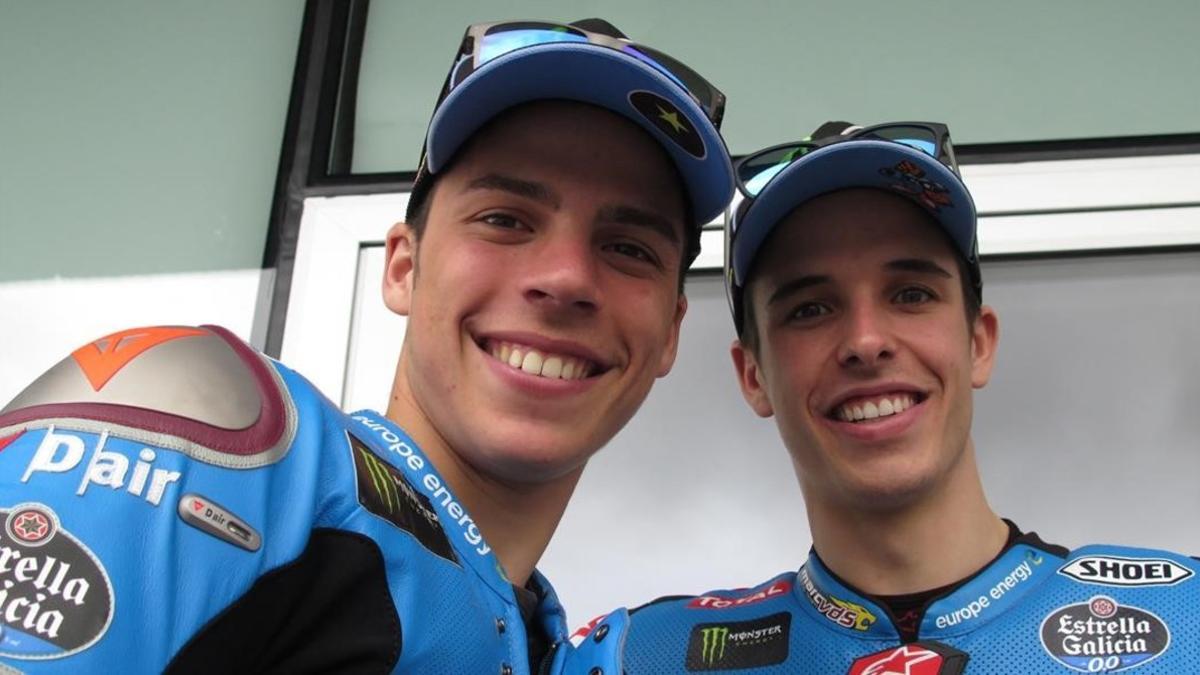 Joan Mir y Àlex Márquez, campeones de Moto3, perseguirán juntos este año el título de Moto2.