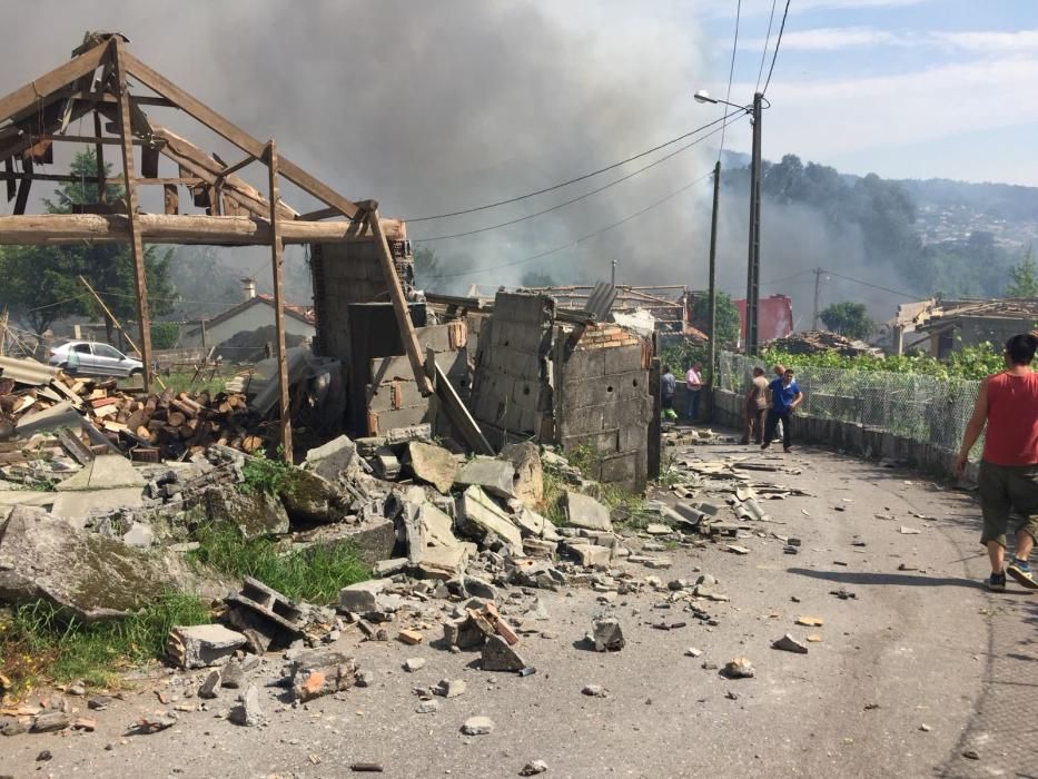Explosión en un almacén pirotécnico en Tui