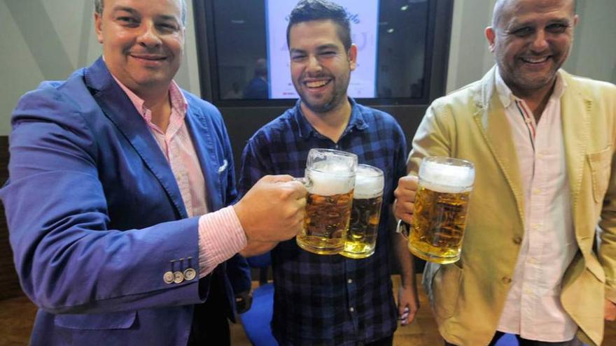 Por la izquierda, Miguel Ángel San Gil, Rubén Rosón e Iván de la Plata, en la presentación del festival.