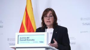 La portavoz del Govern, Sílvia Paneque, este martes en rueda de prensa