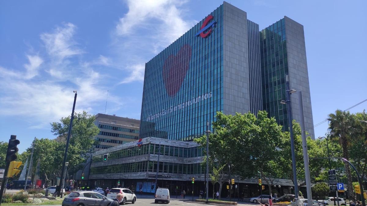 Sede central de Ibercaja, en la plaza Paraíso de Zaragoza.