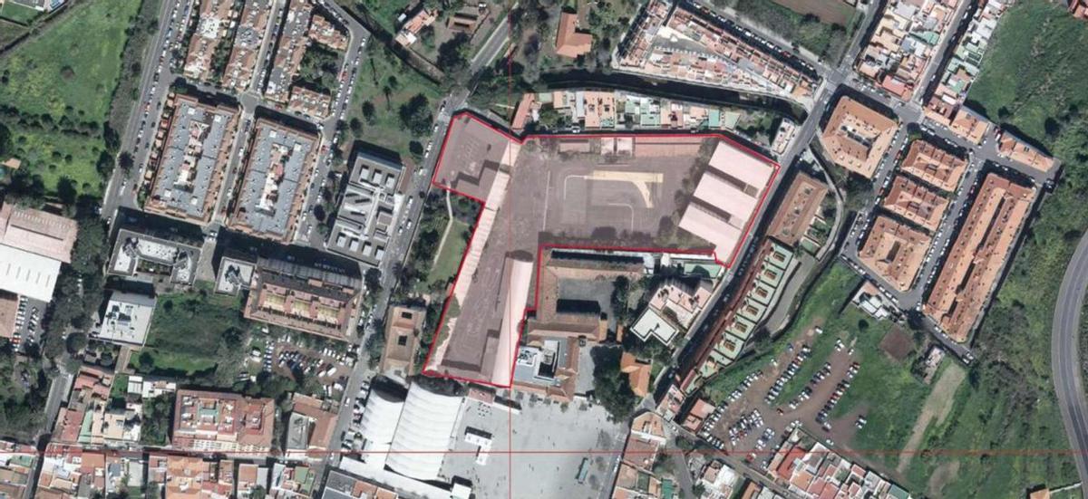 El lugar donde se erigirá el centro para mayores, en El Cristo de La Laguna