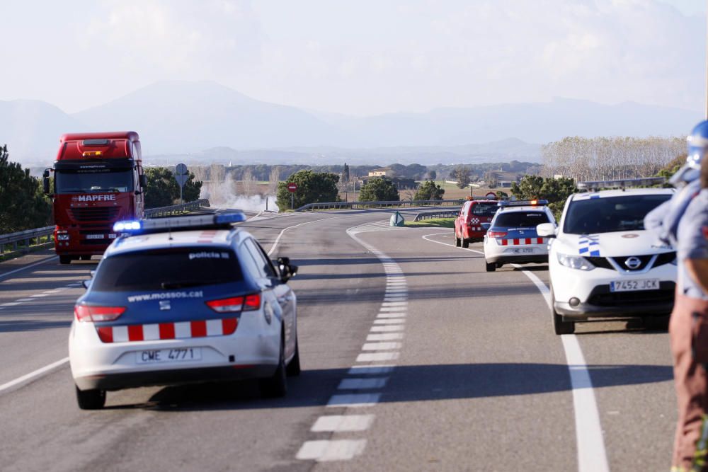 Accident greu a Cassà de la Selva