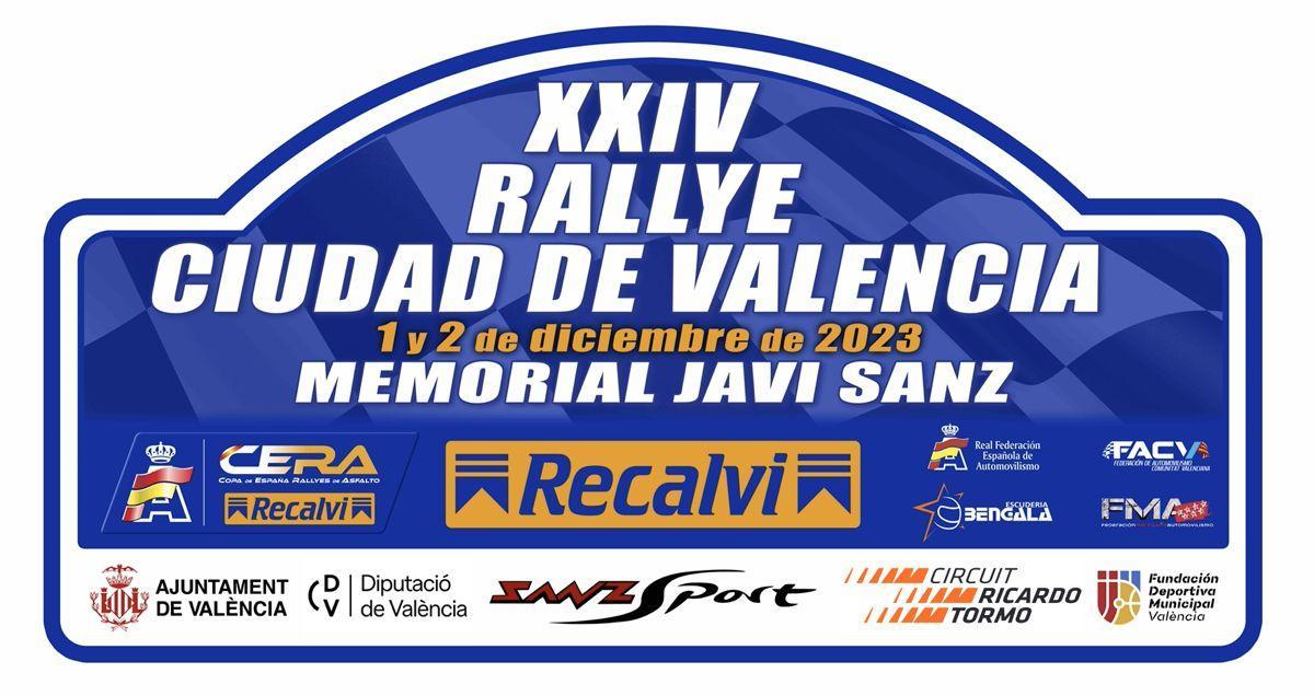 Placa de la edición de 2023 del Rallye Ciudad de Valencia